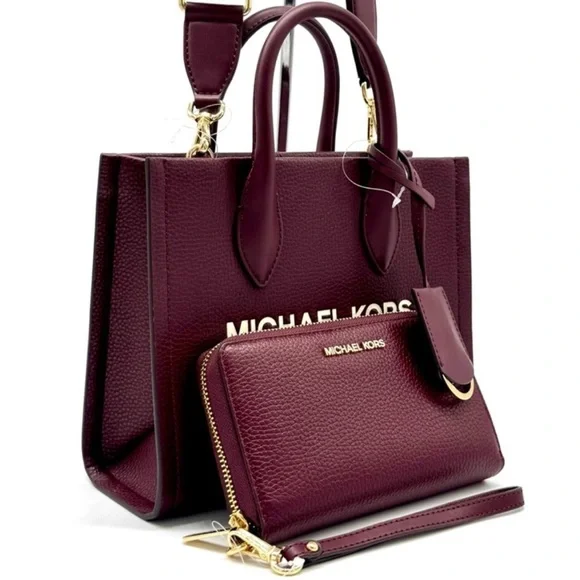 Michael Kors Mirella Small Logo Crossbody Bag & Matching Phone Case Wallet - Picture 3 of 11